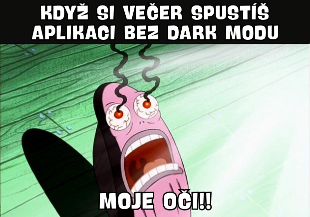 Uživatel Dark mode